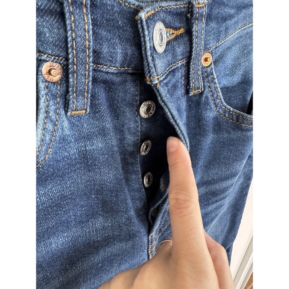 RE/DONE 70s Stove Pipe Jeans Deepsap Color Size 24 - Picture 3 of 7